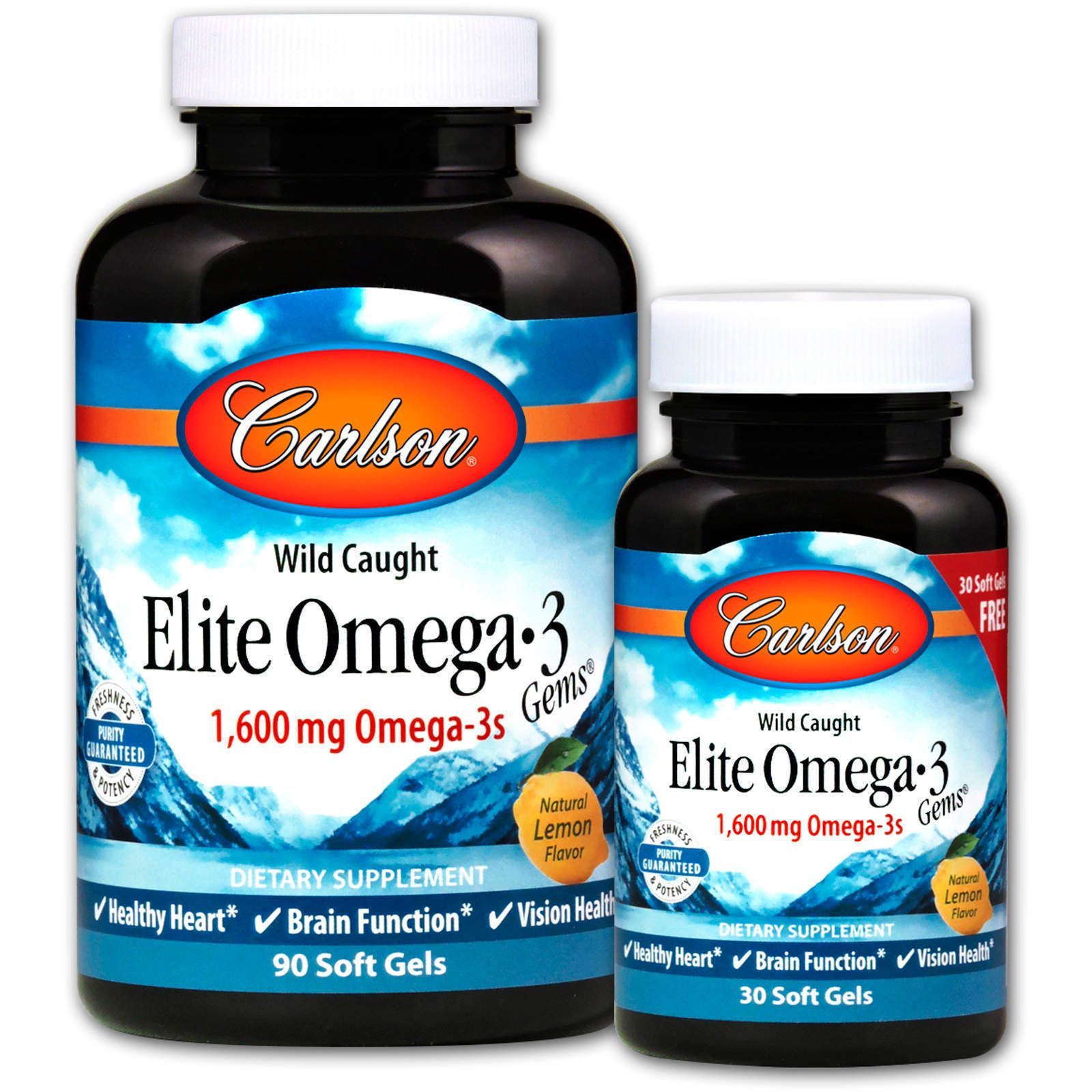 Omega 3 — Carlson 90 капсул 1600 мг