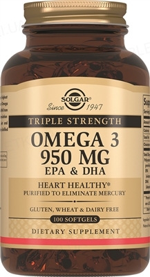 Solgar Omega 3 «Омега-3» 950 мг 100 капсул