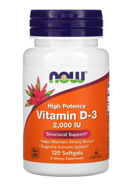 NOW Vitamin D3-2000 IU 120 caps